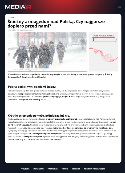 Śnieżny armagedon nad Polską. Czy najgorsze dopiero przed nami?