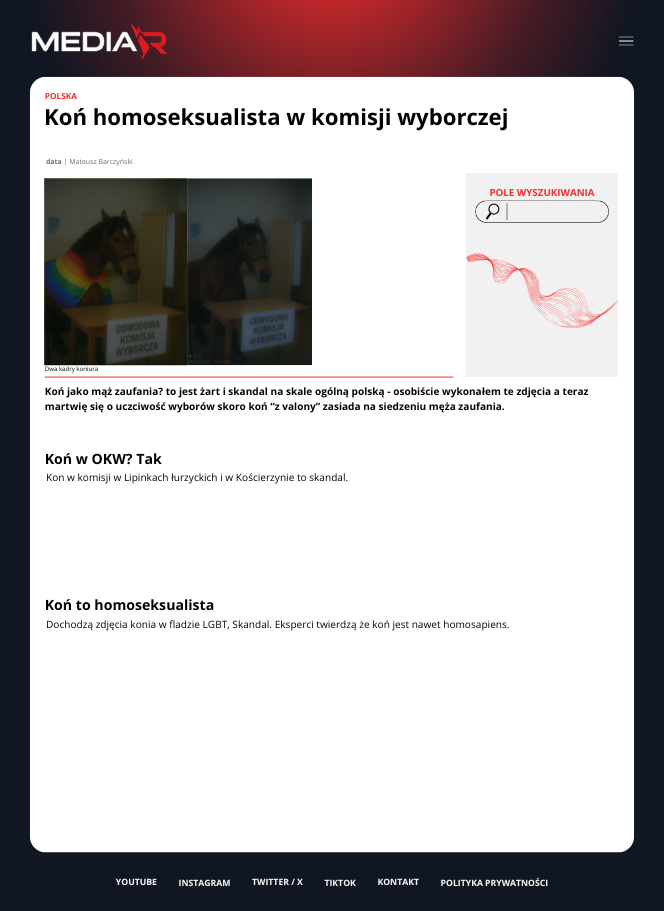 Koń homoseksualista w komisji wyborczej