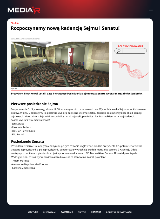 Rozpoczynamy nową kadencję Sejmu i Senatu!