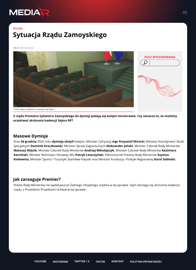 Sytuacja Rządu Zamoyskiego