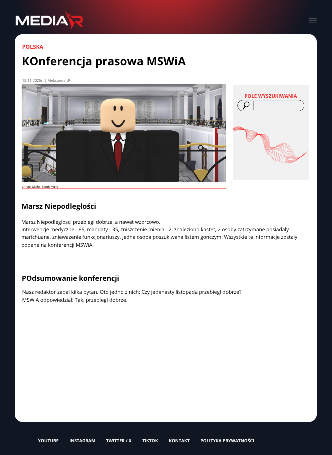 KOnferencja prasowa MSWiA